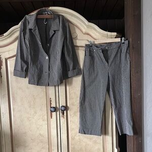 Chico's Brown Pantsuit Elegant Tailored Fit